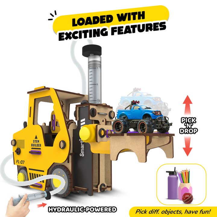 Smartivity - Wholesale Toy Car/Truck - Kids - Hydraulic Forklift