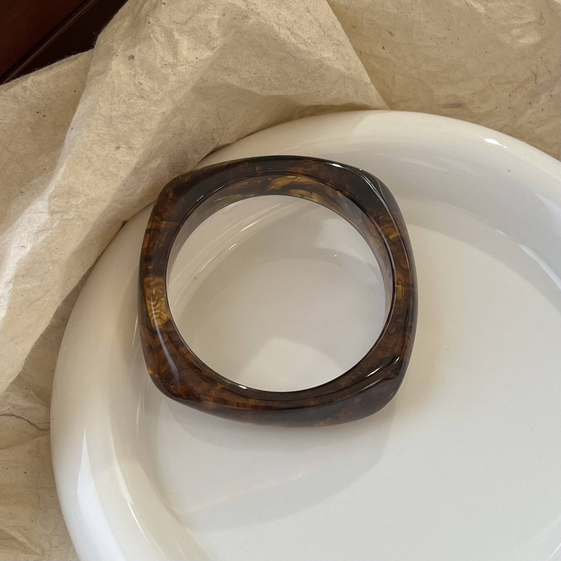 Dipped Shop - Vente Bracelet jonc - Bracelets en acrylique polygonaux géométriques irréguliers DP25B5680