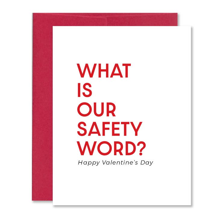 Carte de vœux sexy et drôle pour la Saint-Valentin - Mot de sécurité pour la vente par Jones Street Press