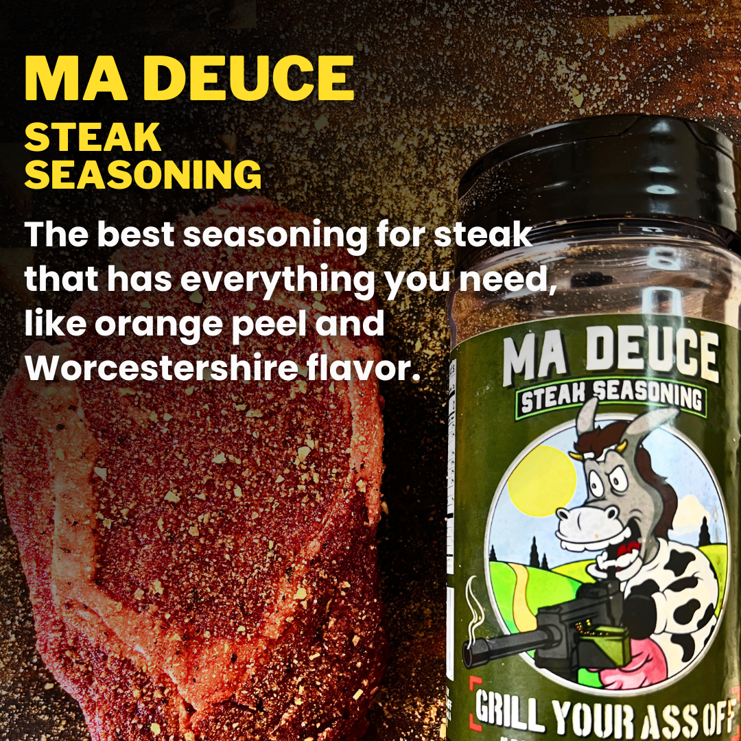 Grill Your Ass Off - Spices, Rubs, Seasonings, Sauces, Jerky - Wholesale Rub - Ma Deuce Steak Seasoning™ - Beef, Meat, Kitchen, BBQ Rubs3