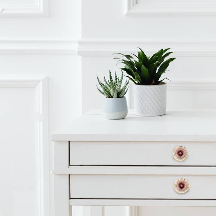 Perilla Home - Vente Poignée/bouton - Marrakech Lot de 6 boutons en céramique Rose1