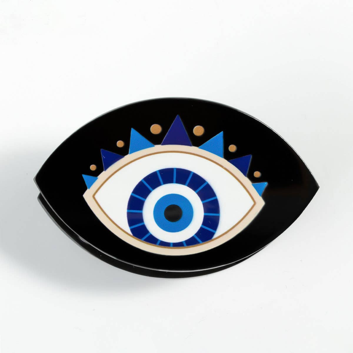 ACCITY - Wholesale Hair Clip - Women's - Evil Eye Acrylic Hair Claw - Black Shark Clip_CWAHA03080