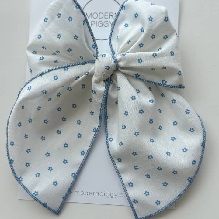Indy Bloom- Blue| Party Bow for wholesale by Modern Piggy