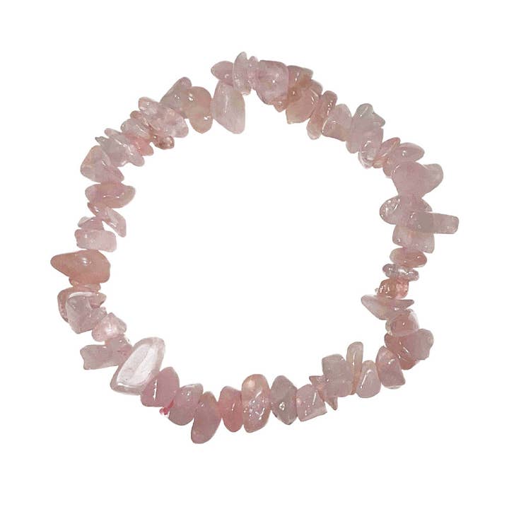 Pink quartz bracelet - Baroque 19 cm for wholesale by France Mineraux