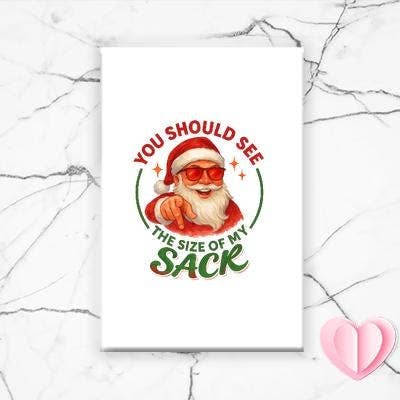 VenusArtsShop - Wholesale Birthday Card - You Should See The Size Of My Sack, Funny Santa Magnet