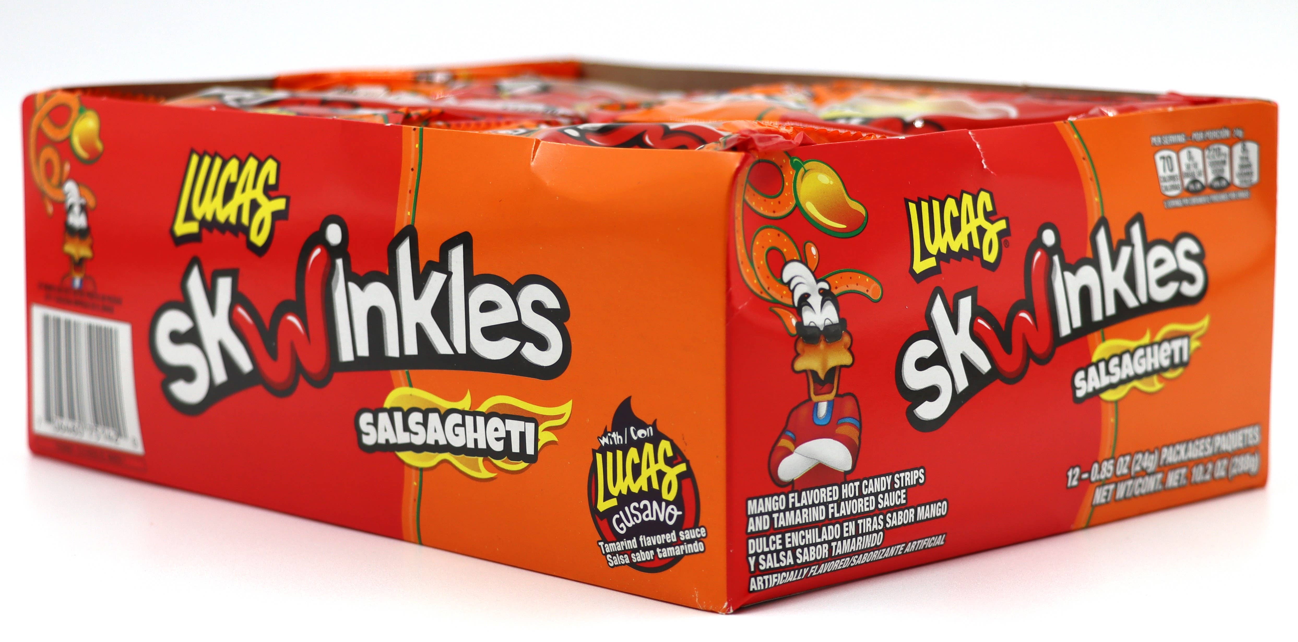 Grandpa Joe's Candy Shop - Wholesale Gummy - Lucas Skwinkles Salsagheti Mango, 12ct0