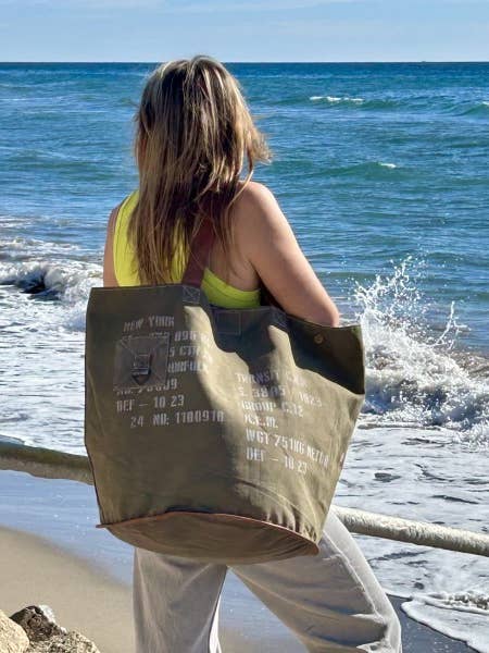 Classic Tote Canvas Bag Daily or Beach - RETRO RR37 for wholesale by Casa Natura Design SL