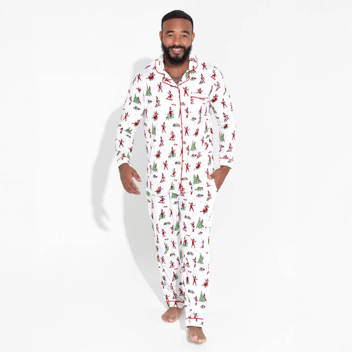 Bellabu Bear - Wholesale Sleepwear Set - Men's - The Elf on the Shelf Bamboo Men's Pajama Set