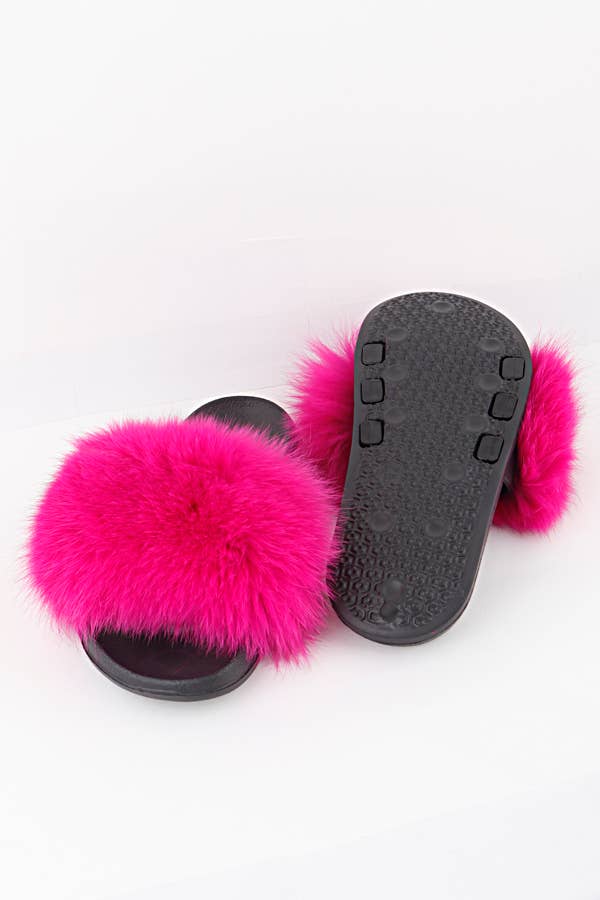 3AM BY H&D ACCESSORIES - Wholesale Slippers - Women's - Fox Fur Slippers6