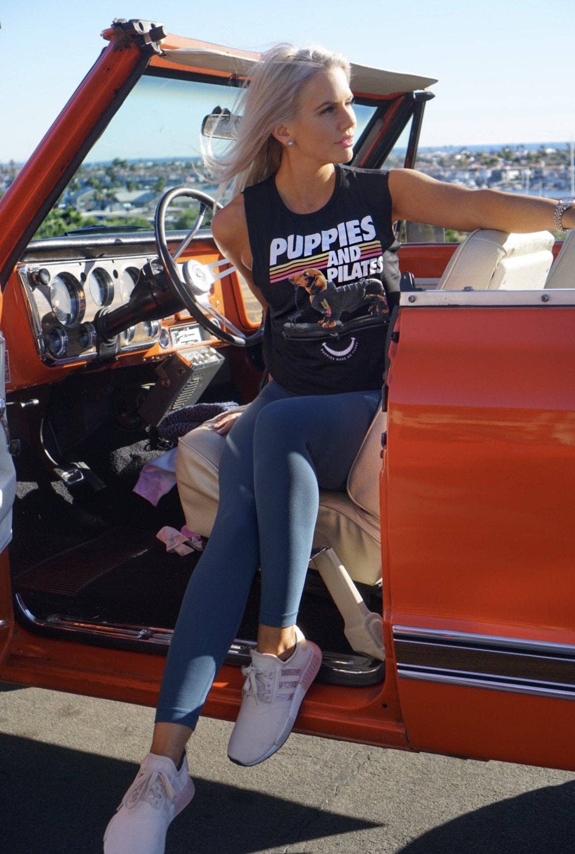 Puppies Make Me Happy - Vendita all'ingrosso Maglietta serigrafata - Donna - Puppies & Pilates | Top corto6