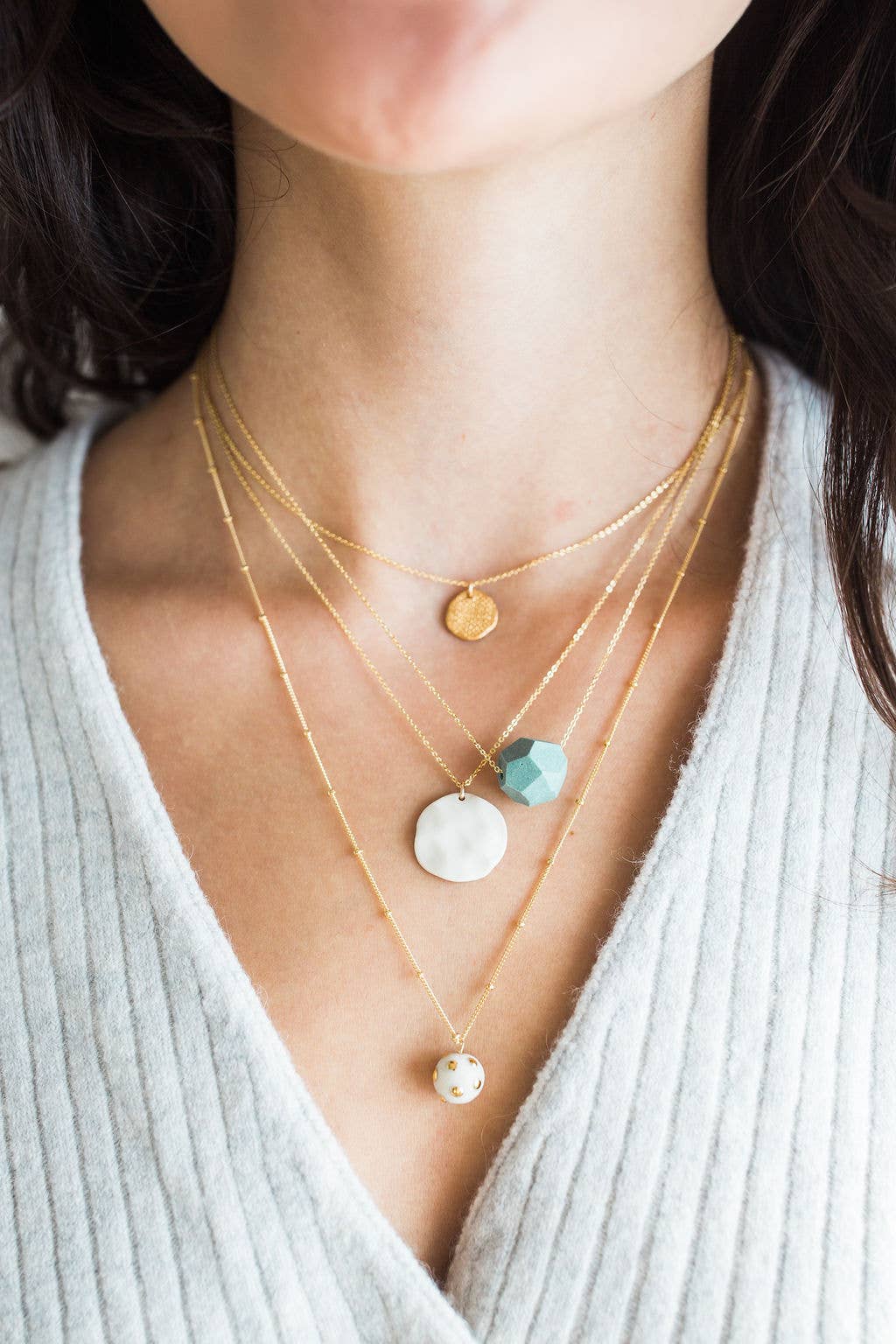 Jenna Vanden Brink Ceramics – Großhandel Kette mit Anhänger/Charm – Halskette mit Sonne und Mond (Mini)8