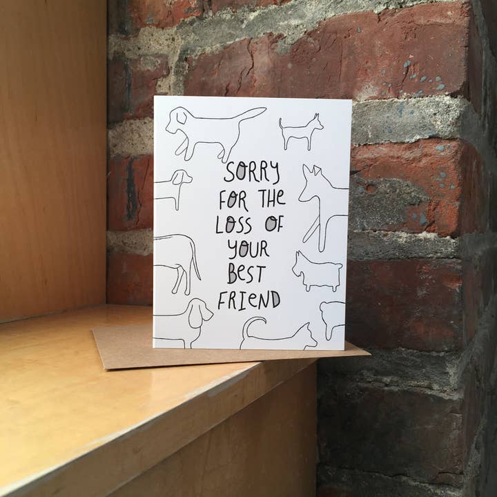 Bangs & Teeth - Wholesale Sympathy Card - Dog Sympathy Card, pet sympathy card1