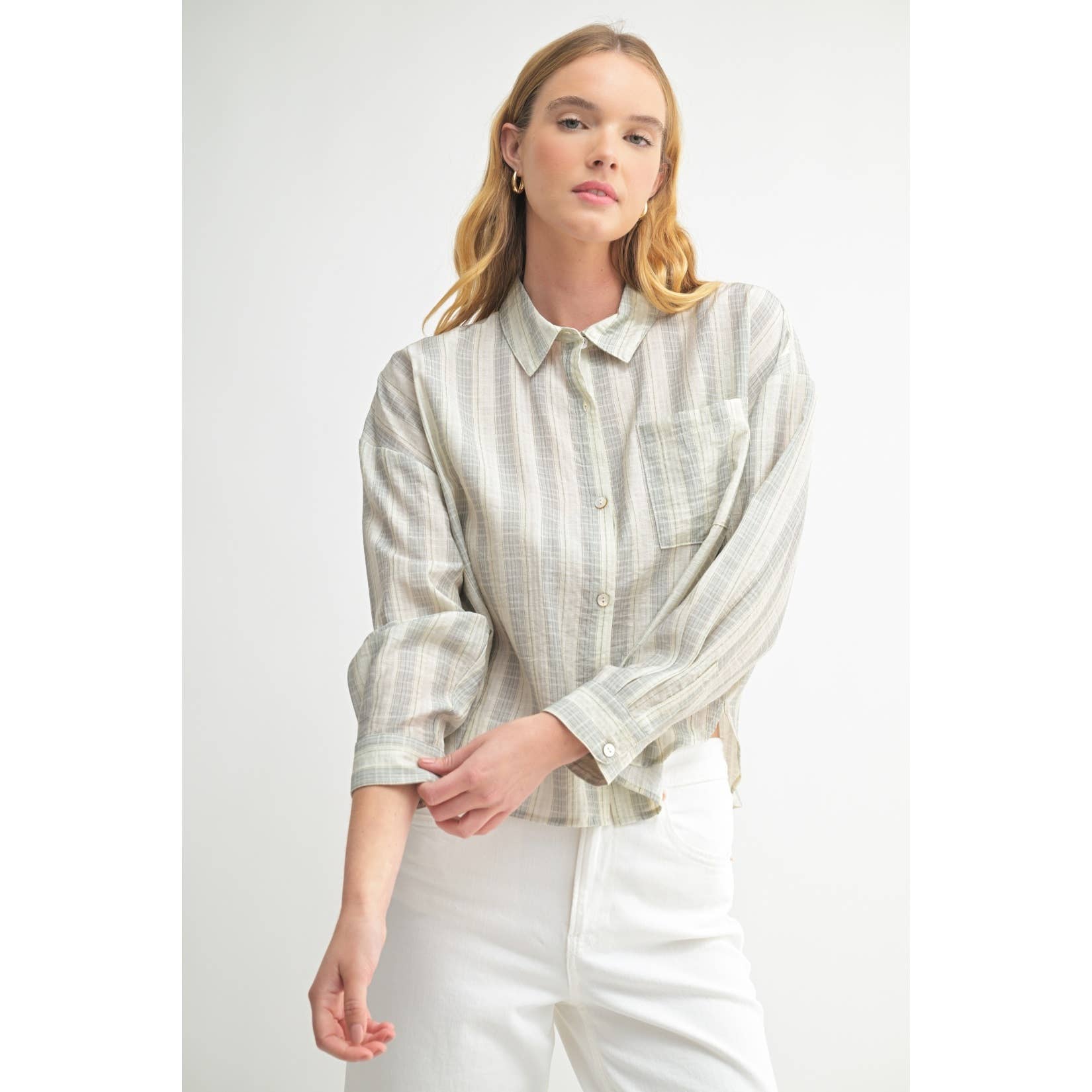 GREY MULTI STRIPE SHIRTS for wholesale on Faire5