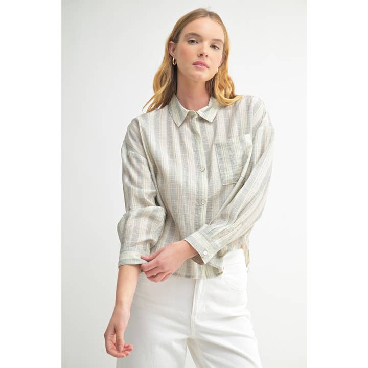GREY MULTI STRIPE SHIRTS for wholesale on Faire5