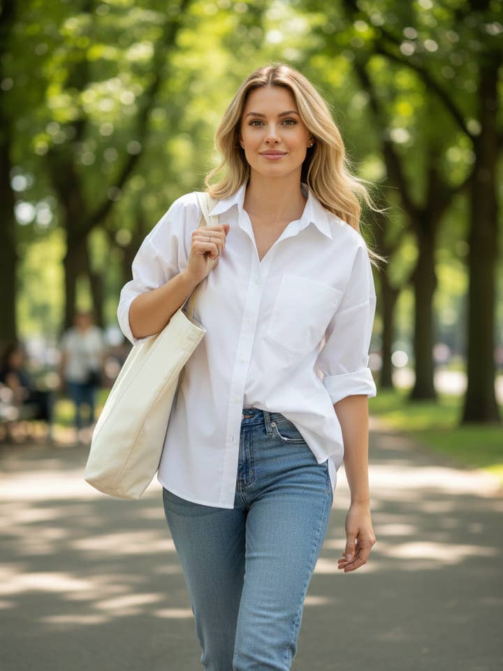 Het Josh Klassieke Katoenen Poplin Overhemd voor wholesale door Joh Apparel