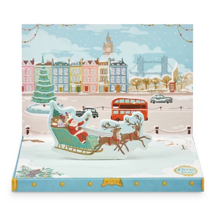No.14 | Christmas In London Music Box Card for wholesale by Music Box