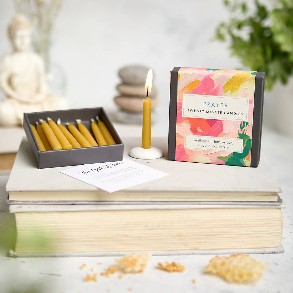 Cotton & Grey – wholesale Tapered candle/candlestick – Signature Collection - Prayer (Abstract) EN2