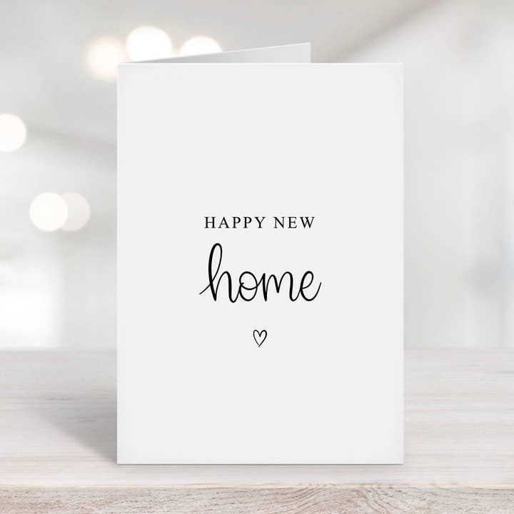 Happy New Home Card for wholesale by Kalm Lettering