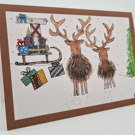 Biglietto di auguri piegato (soggetto n. 1360). Formato A6 per la vendita all'ingrosso da parte di CARD-ART