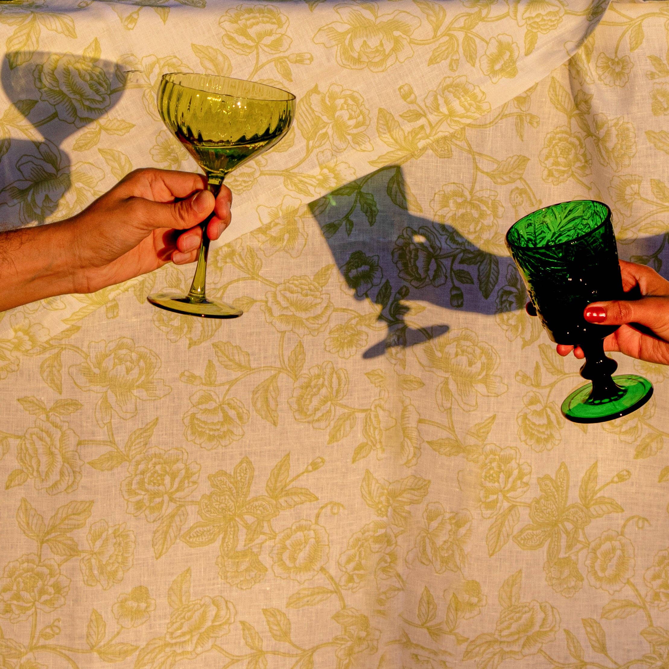 Ro’Table NYC - Wholesale Drinking Glass/Cup - Botanic Imprinted Chalice - Set of 67