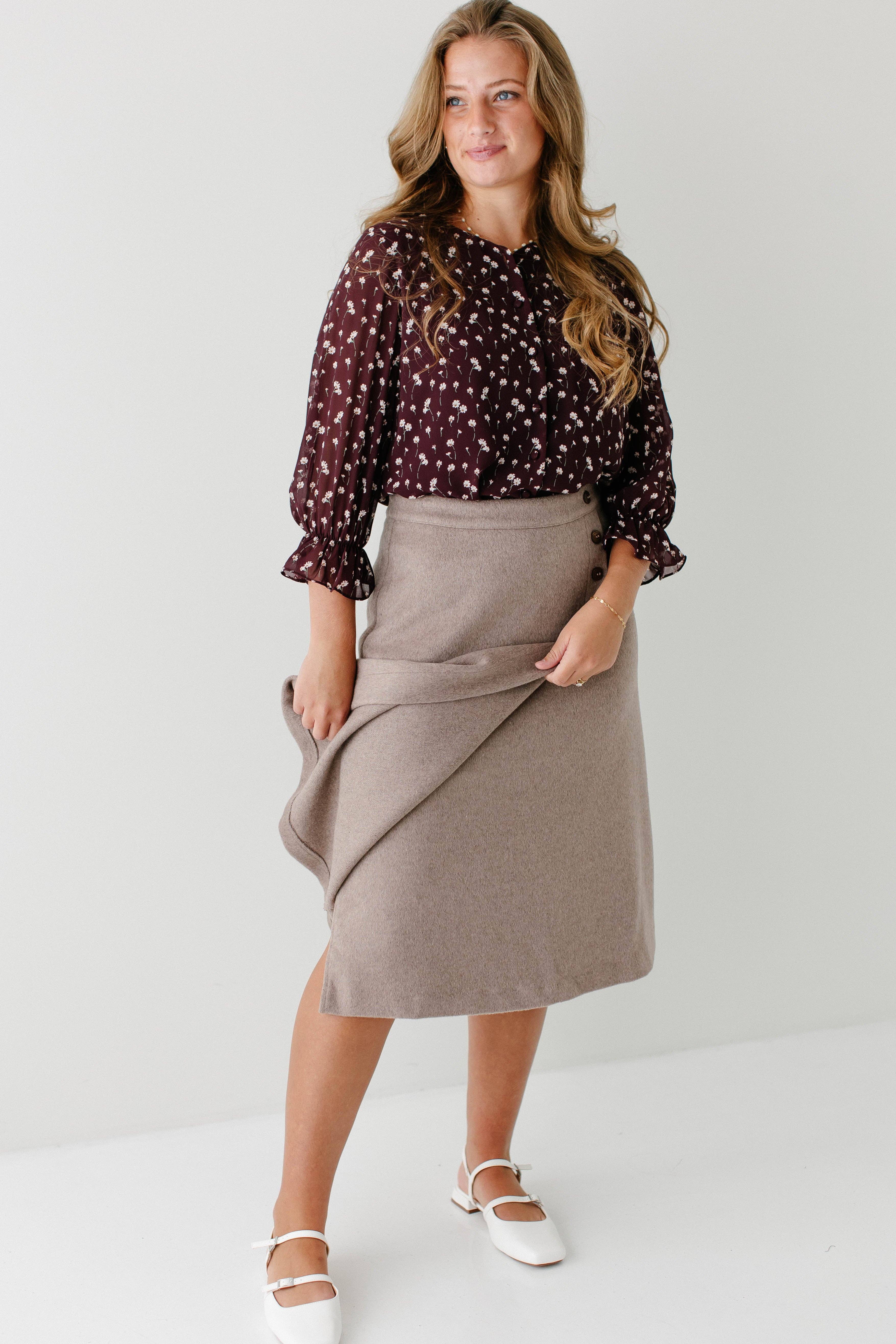 Vino Blusa floreale a maniche 3/4 'Clarissa' in vendita all'ingrosso su Faire4