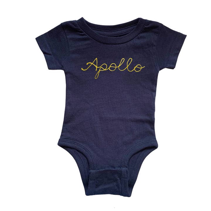 BABY Custom Onesie with Personalized Embroidery for wholesale by Club Chainstitch