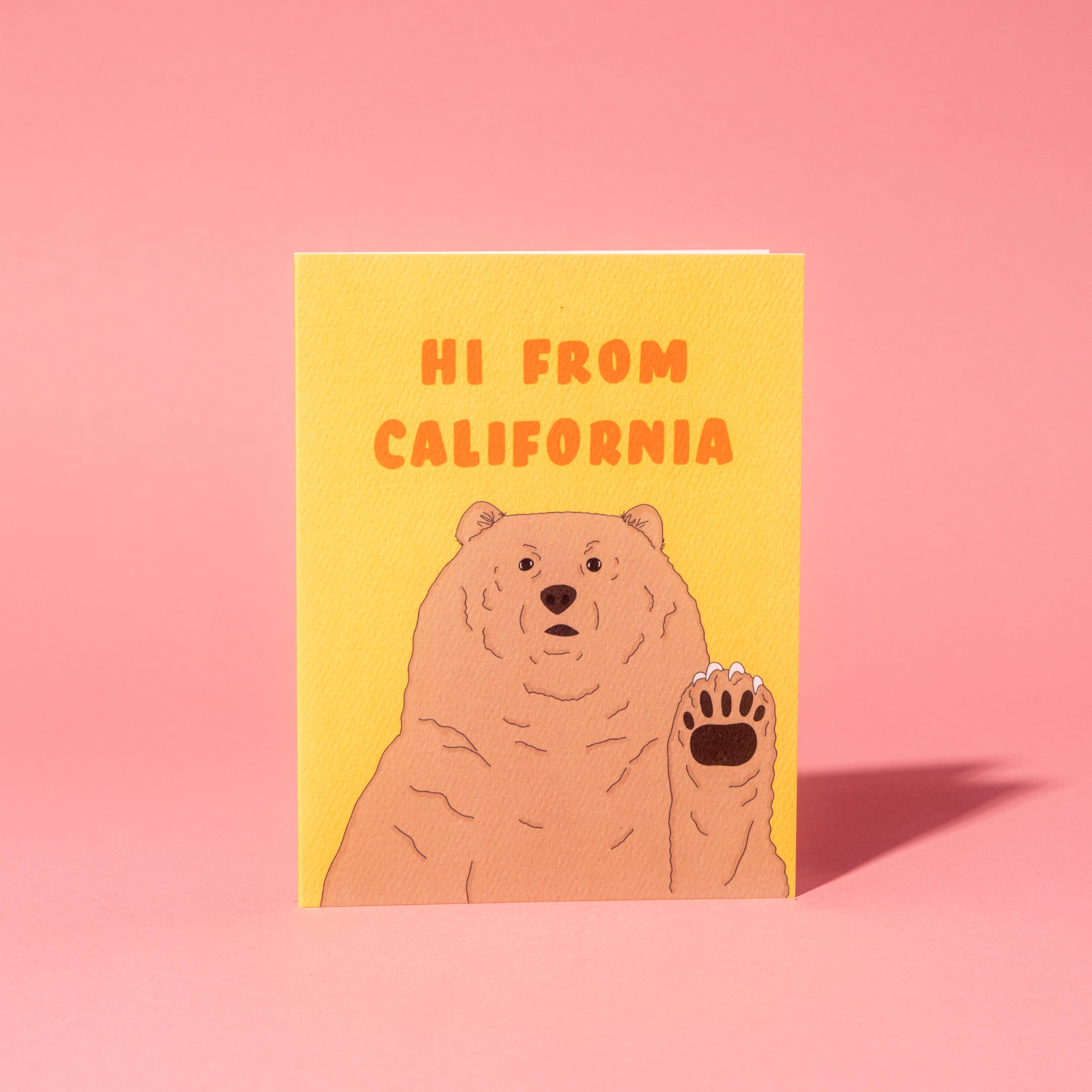 Illustrating Amy - Wholesale Travel Card - Hi From California Bear Card2