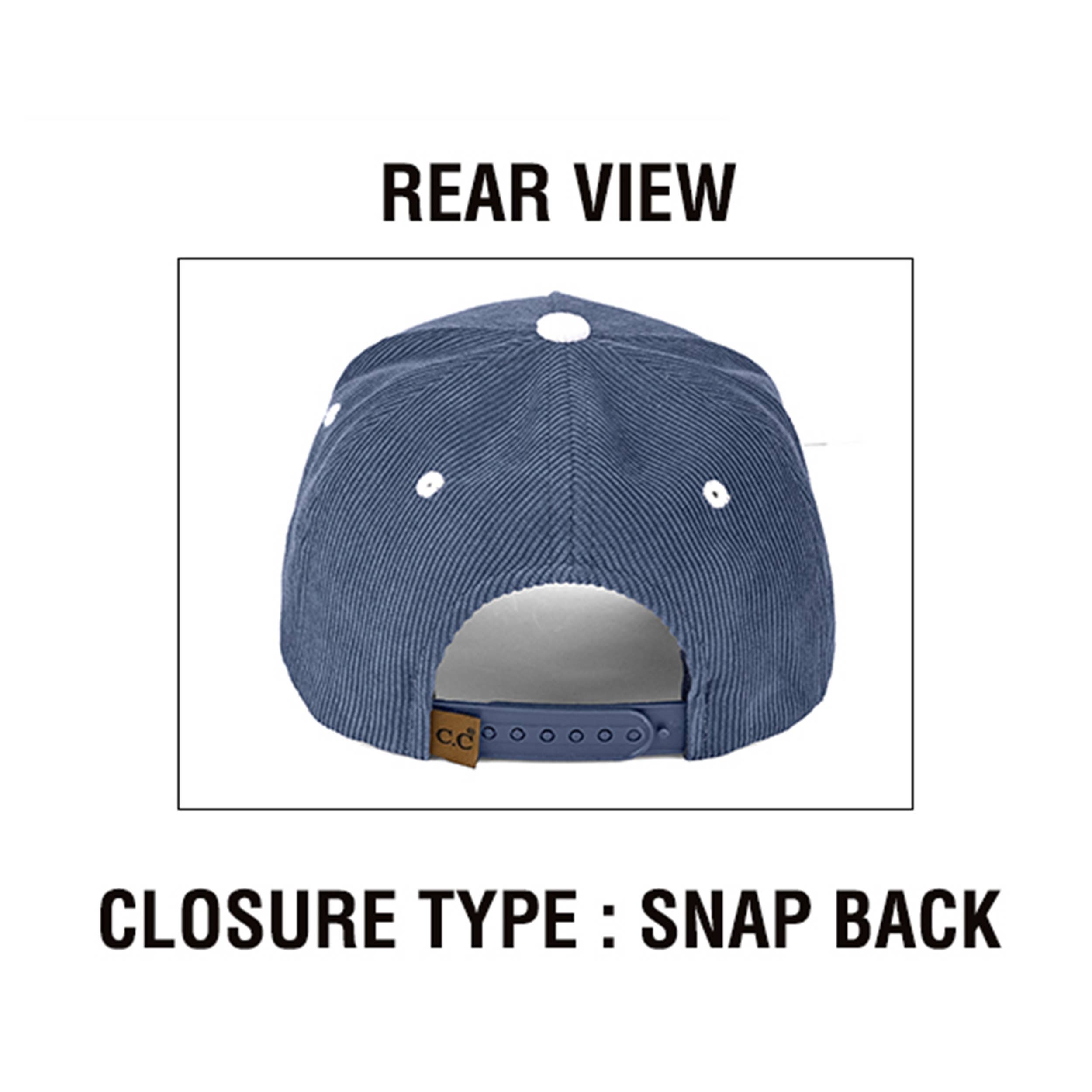 Hana - Wholesale Trucker Hat - Women's - C.C Solid Corduroy Snapback Trucker Cap with Rope10