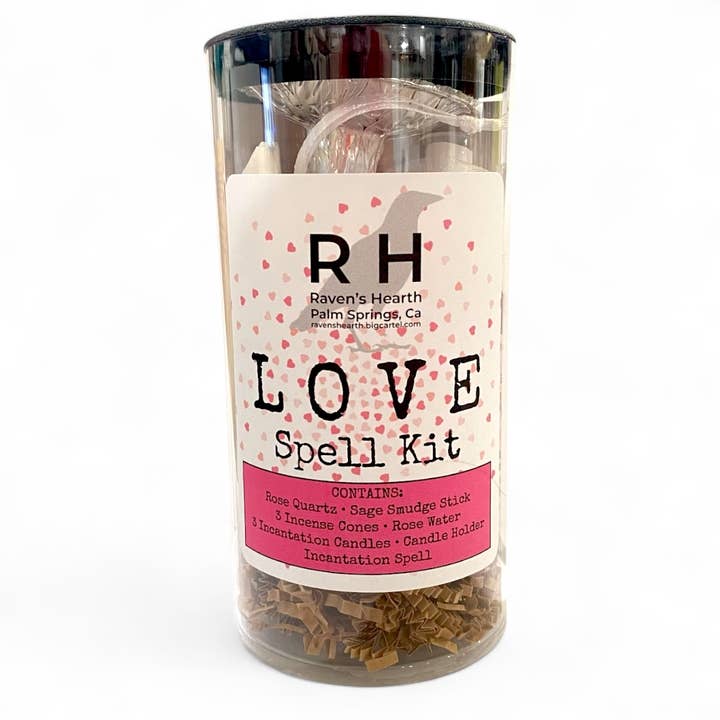 Raven’s Hearth - Vendita all'ingrosso Attrezzatura per meditazione - Kit Love Spell | Cura di sé | Spa | Set regalo speciale