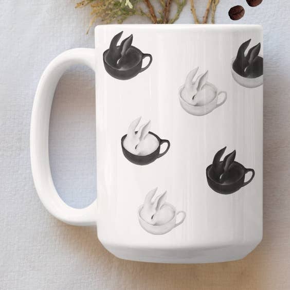 Tasse à café Lapin Bunaccino pour la vente par RiverWood Forest