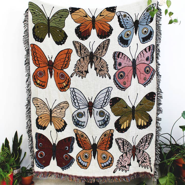 Calhoun & Co. - Wholesale Throw Blanket - Butterfly Tapestry Blanket