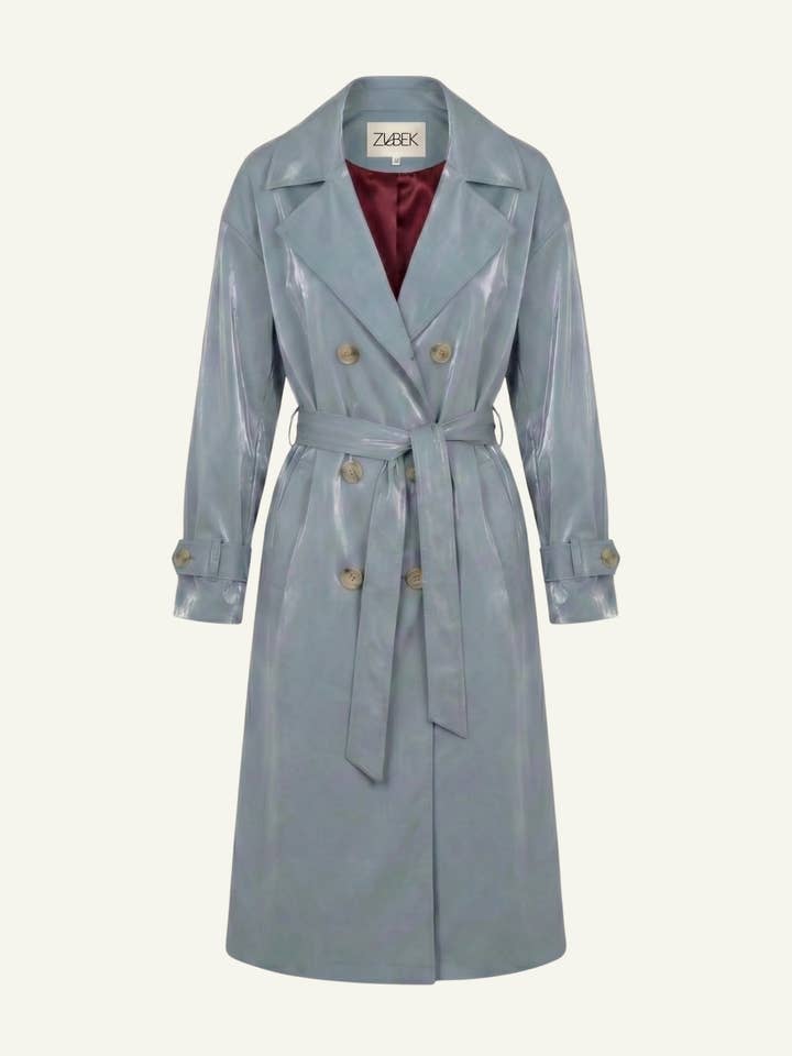 Trench-coat - Bleu clair pour la vente par Mellow