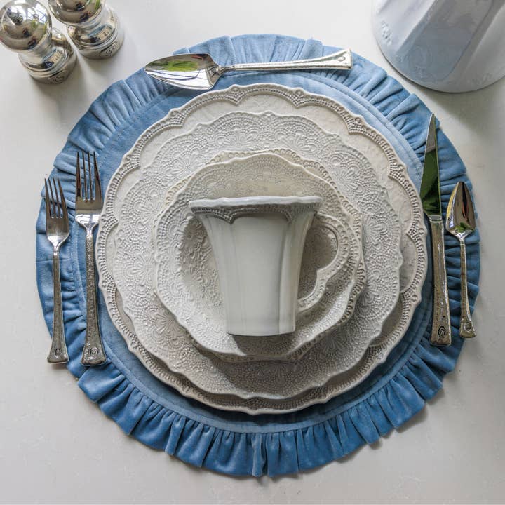 Arte Italica & Crown Linen Designs - Wholesale Coffee Mug - Merletto Antique Mug2