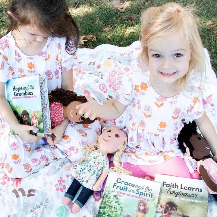 EllyandGrace - Wholesale Doll - Kids - Faith, Grace, Hope, Full Linen Doll and Christian Book Set33