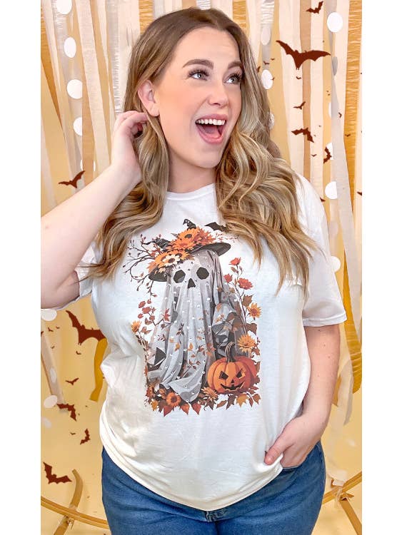 Sugar Stitch - Wholesale T-Shirt (Graphic) - Women's - Gaudy Ghost Rhinestone Graphic Shirt