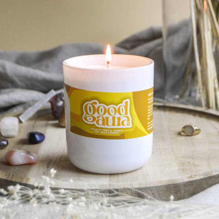 Palermo | Large Vegan Glass Candle for wholesale by Good Aura Co.