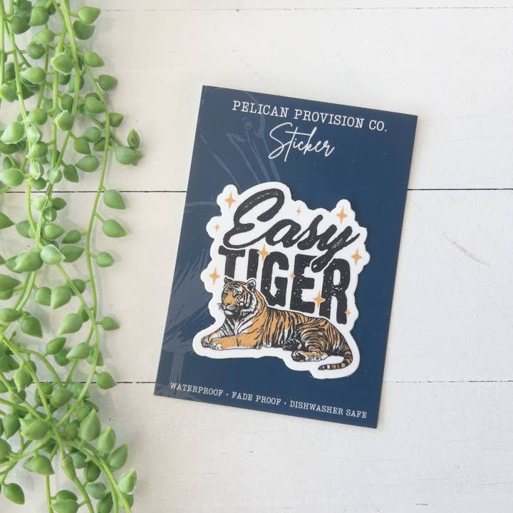 Easy Tiger Sticker for wholesale by Pelican Provision Co.