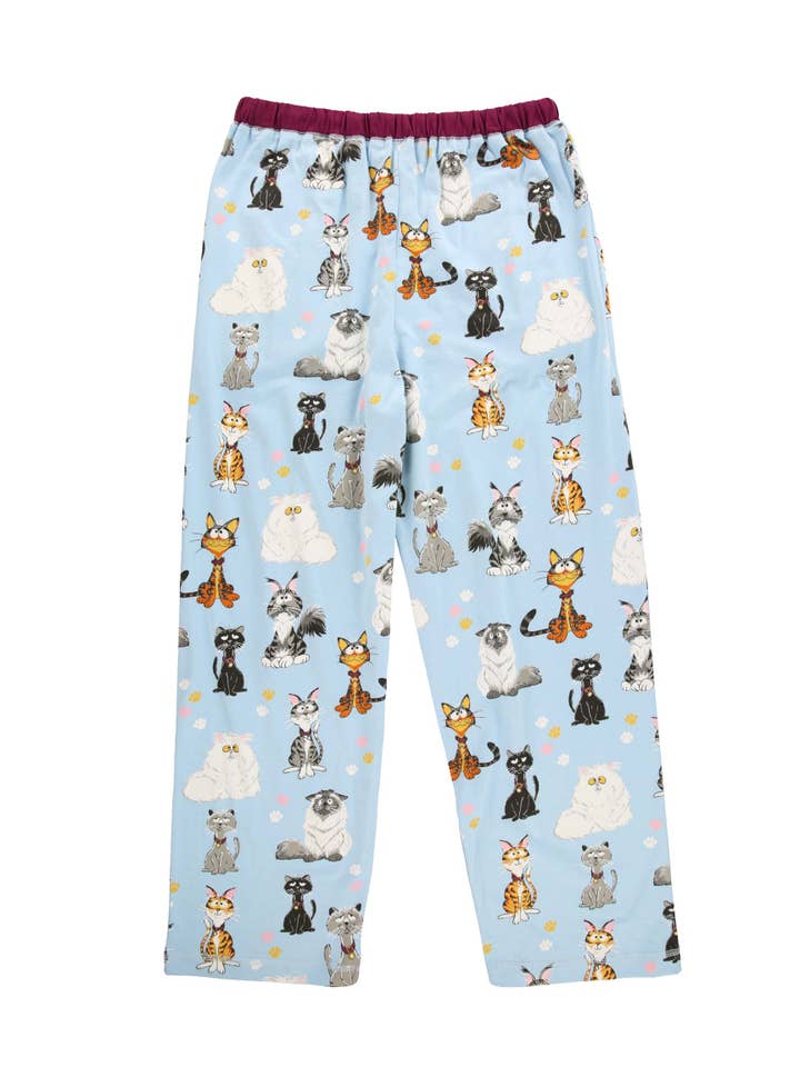 Lazy One - Wholesale Sleepwear Bottom - Women's - Catitude Blue Women's Pajama Pant1