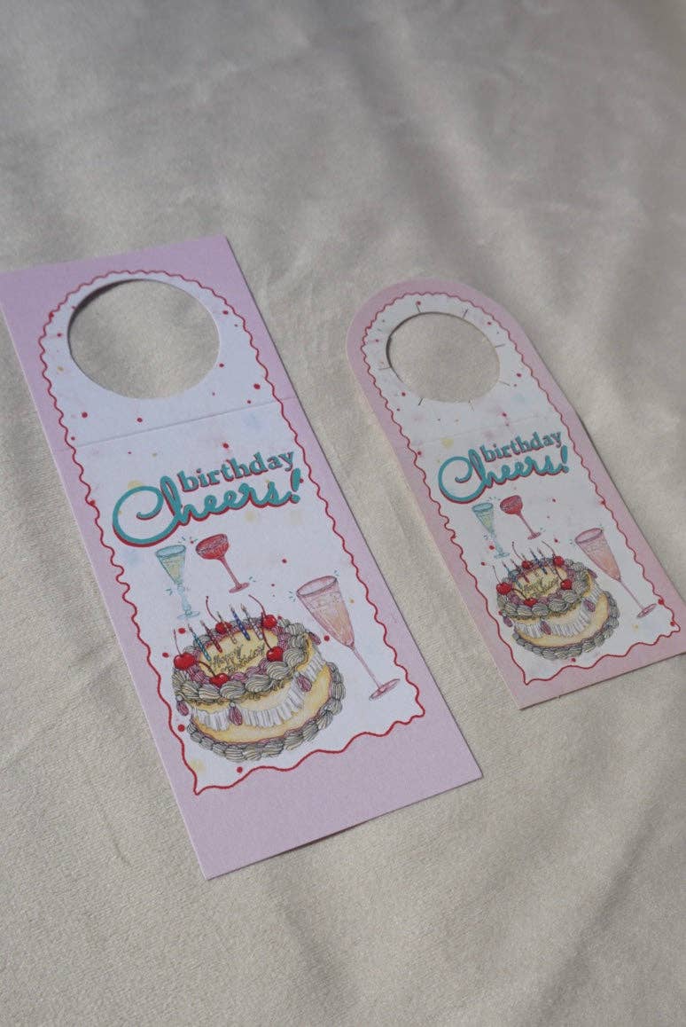artxnikki - Wholesale Gift tag - "Birthday Cheers!" Champagne Bottle Tag7