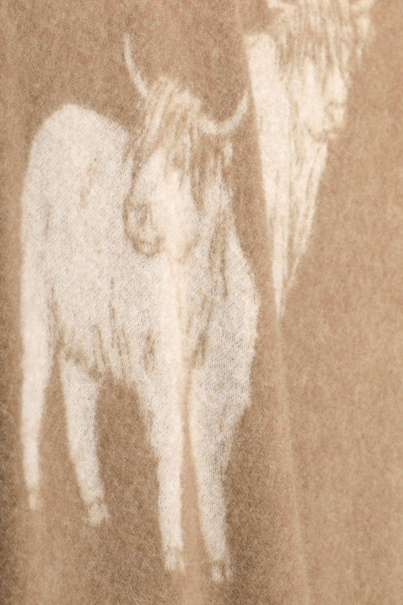 JJ Textile – wholesale Throw blanket – Highland Cow Brown Pure Wool Throw5