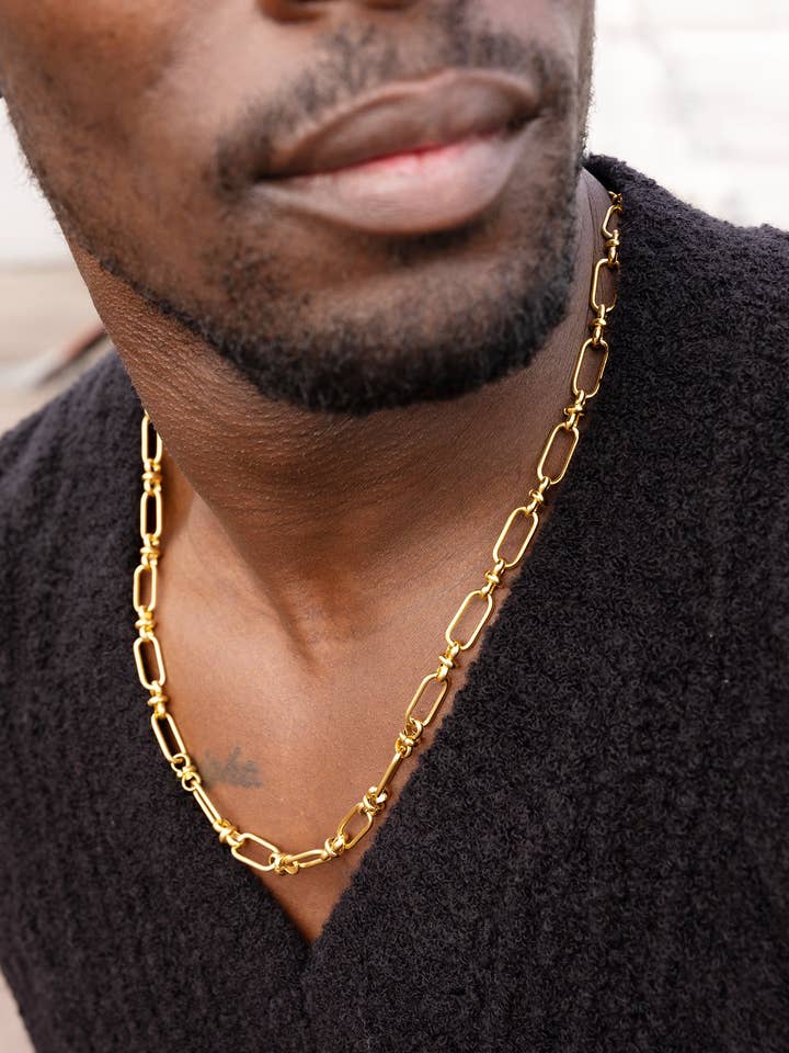 Edelstahl vergoldete 8mm ovale Ankerkette für den Großhandel von We Are All Smith