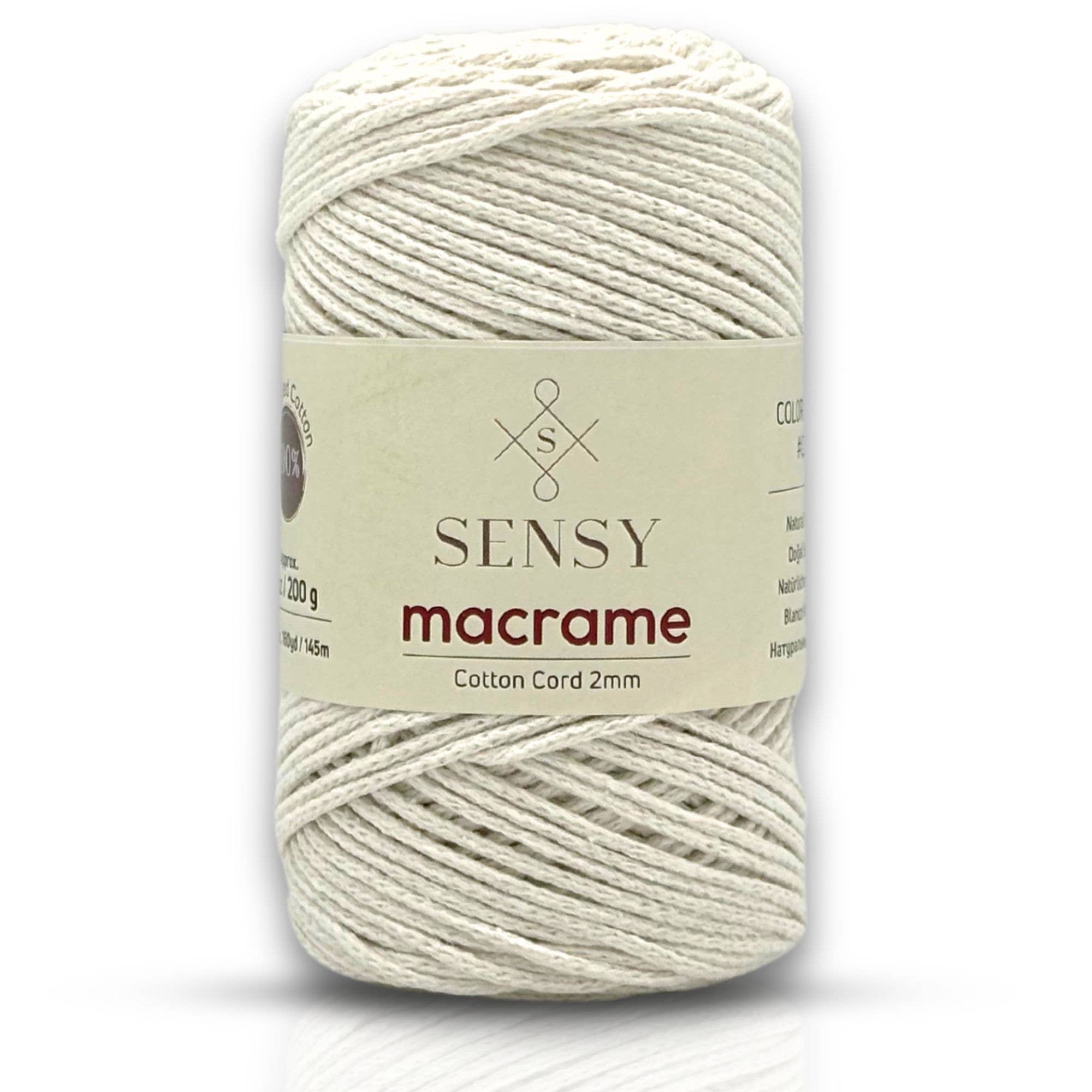 Sensy - Wholesale Yarn - Sensy Premium 2mm - 160 yards 100% Recycled Cotton Macrame Cord41