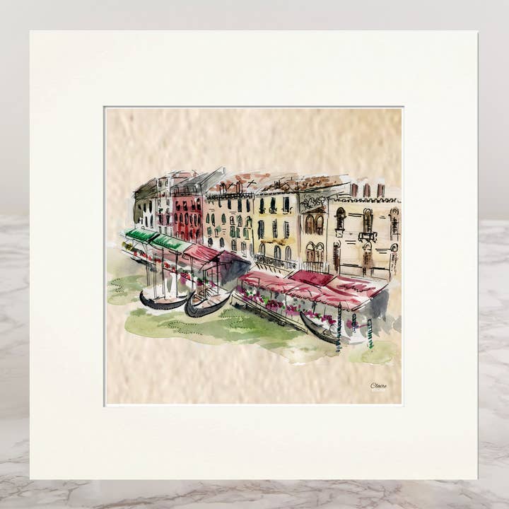 Der Canal Grande Mounted Giclèe Drucken für den Großhandel von Claire Louise