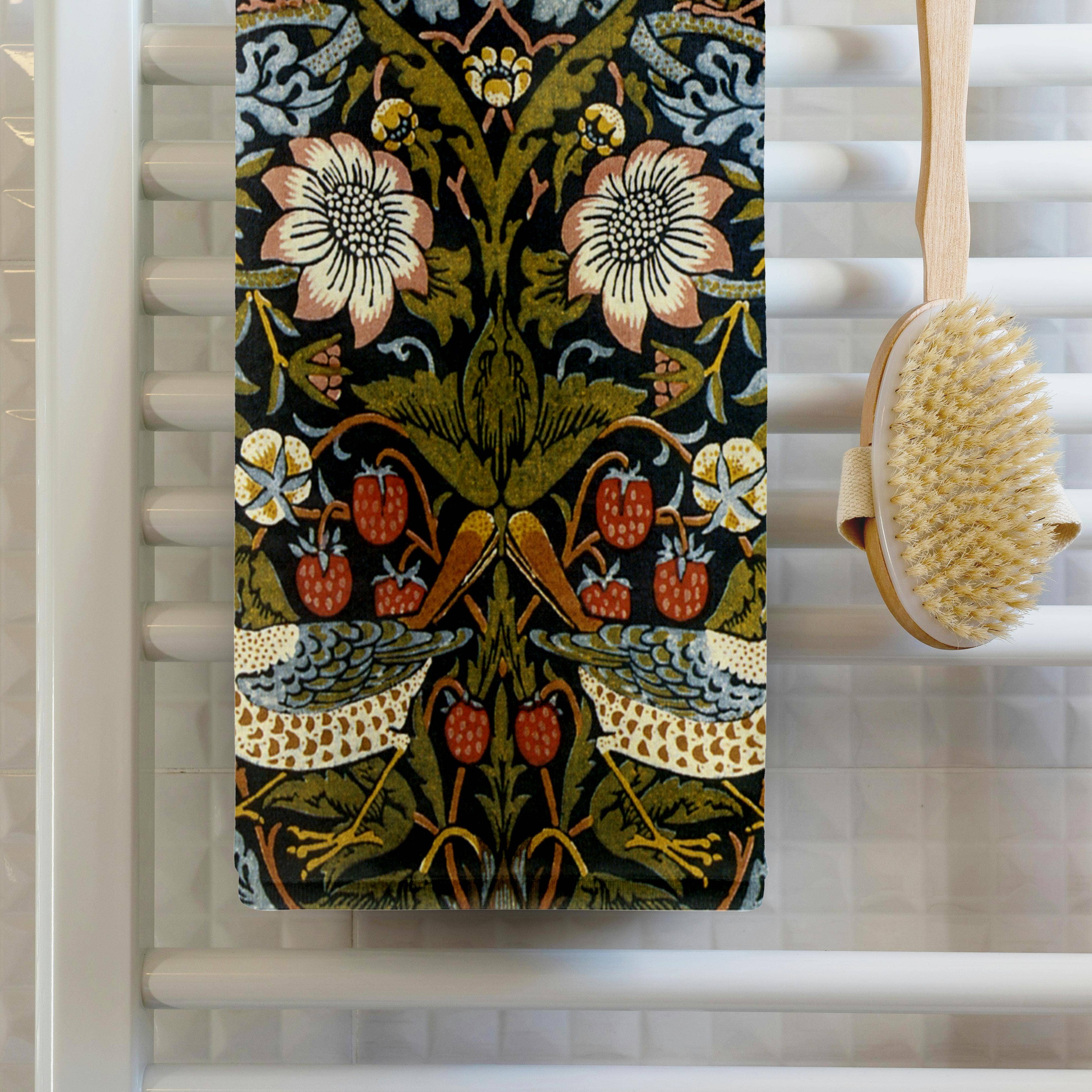 3dRose - Wholesale Bath Towel - 3dRose, William Morris Strawberry Thief Pattern, Towel1