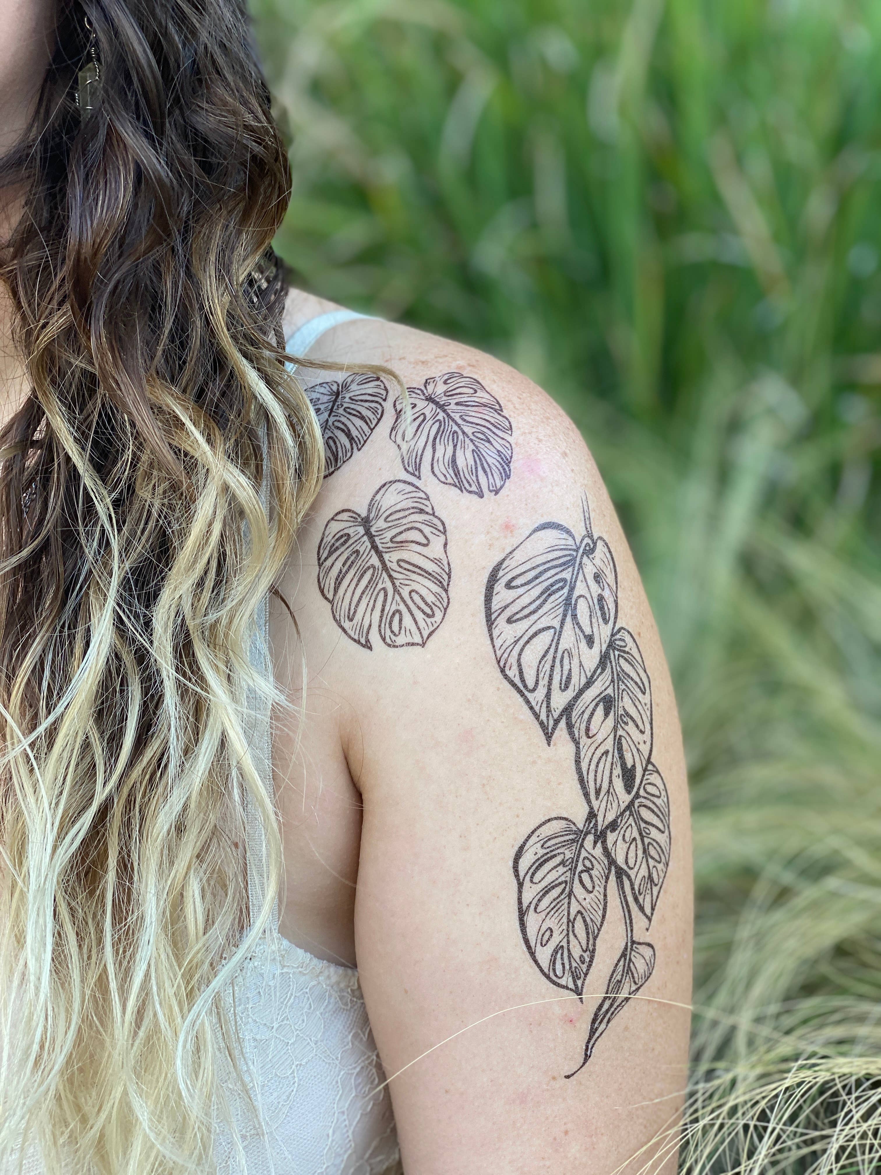 NatureTats – wholesale Temporary tattoo – Monstera Vine Temporary Tattoo7