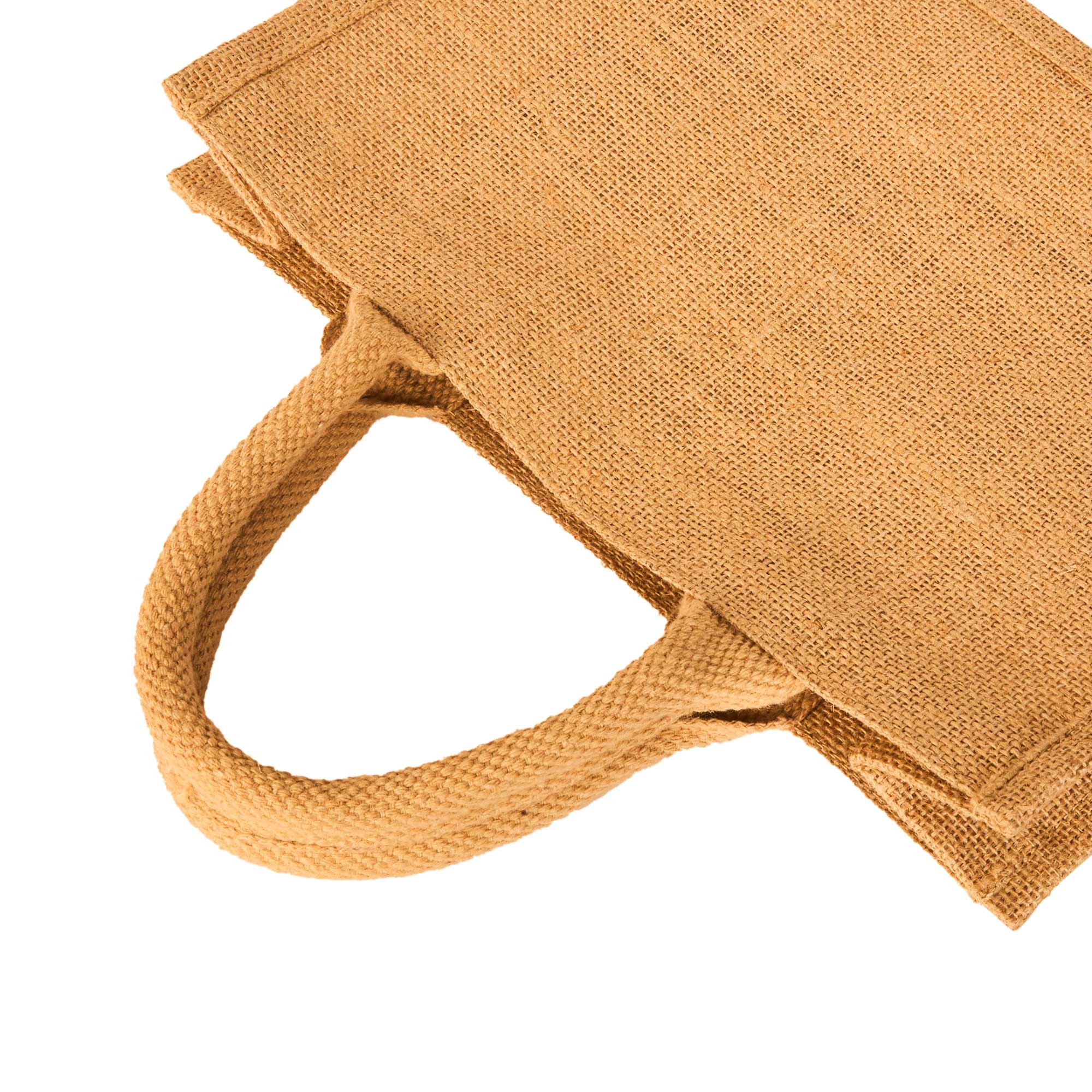 ecojutebags – Großhandel Lebensmittel-/Einkaufstasche – 12er-Pack Jute-Einkaufstaschen 20 cm H x 30 cm L x 10 cm B Wiederverwendbare Taschen7