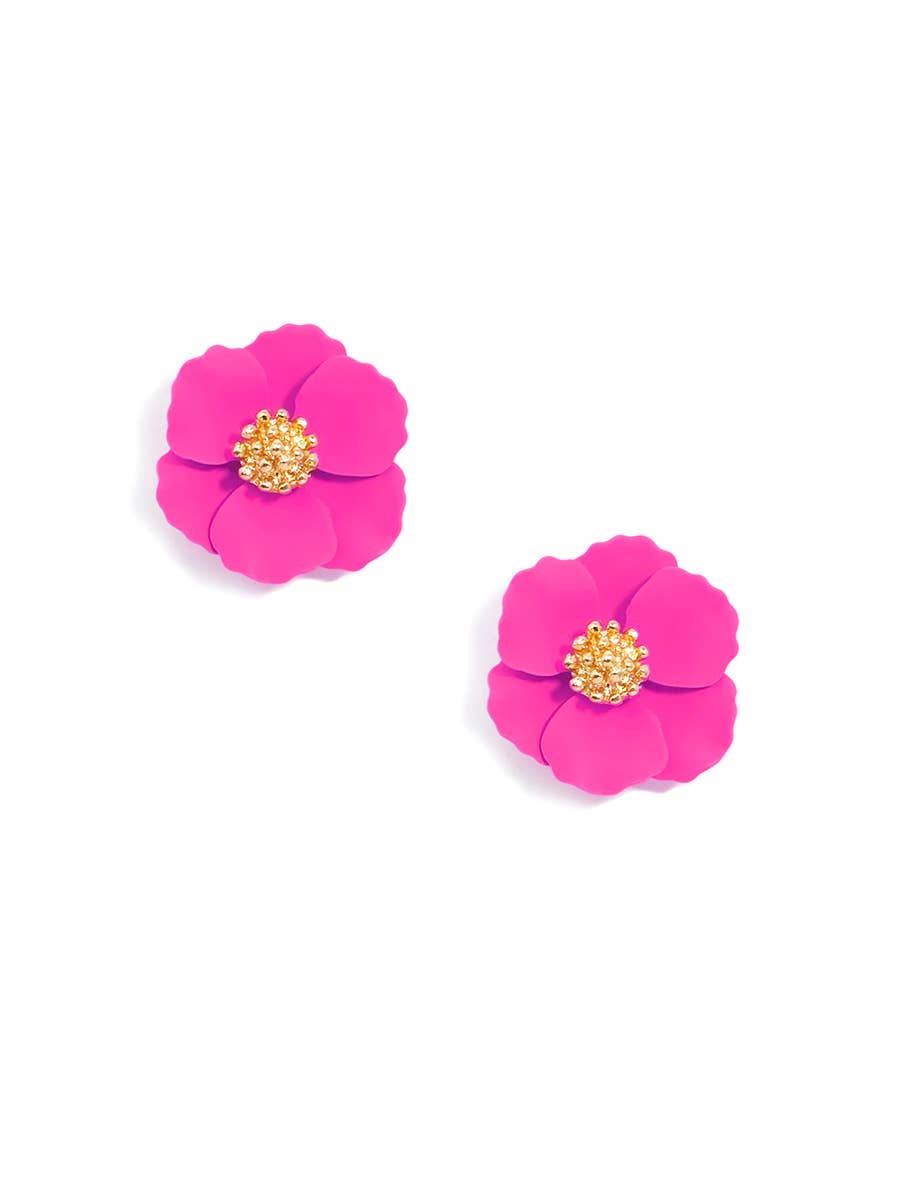 ZENZII Jewelry - Vente Clous d'oreille - Mini boucle d'oreille à tige florale peinte à la main2