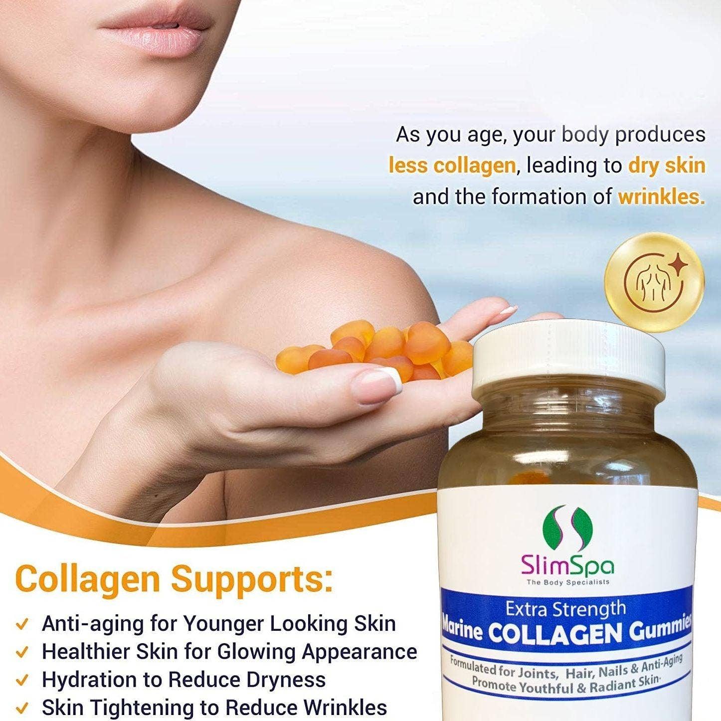 SlimSpa The Body Care Specialists - Wholesale Oral Supplement/Vitamin - Marine COLLAGEN Gummies (60)3