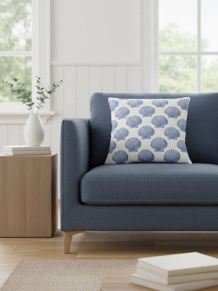 Almofada Vintage de Linho com Concha por atacado de Anaya Home