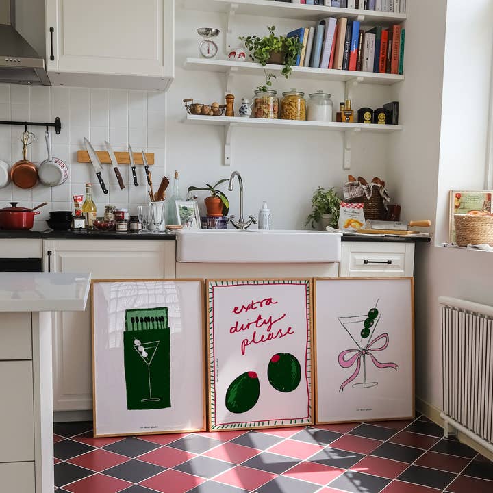 Martini Set of 3 Prints for wholesale by RM Decor Studio